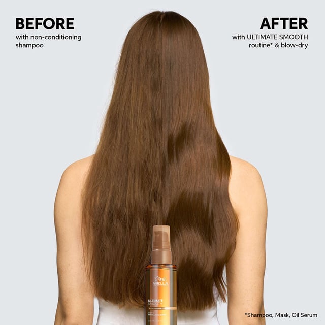 Erleben Sie die verjüngende Kraft des Wella Ultimate Smooth Shampoos, das speziell für koloriertes Haar entwickelt wurde. Dieses luxuriöse Shampoo verfügt über eine fortschrittliche Metal Purifier-Technologie, die Ihr Haar von Unreinheiten befreit, während Squalan und Omega-9 tiefgehende Nährstoffe von der Wurzel bis zu den Spitzen liefern. Genießen Sie einen reichhaltigen, verwöhnenden Schaum, der sanft reinigt, ohne die natürliche Feuchtigkeit Ihres Haares zu entziehen. Einfach auf nasses Haar auftragen, aufschäumen und ausspülen für wunderschön glattes und gesundes Haar. Perfekt für den täglichen Gebrauch, ist dieses 250 ml Shampoo Ihre ideale Lösung für lebendige, strahlende Locken.