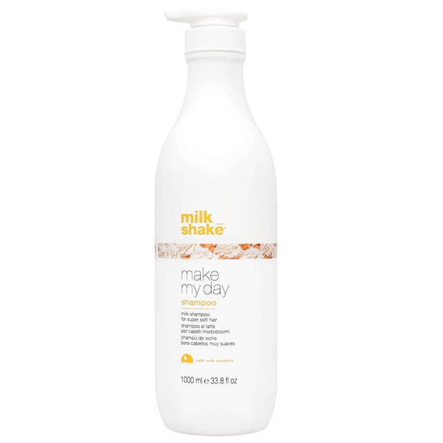 Transform your hair care routine with Milk Shake Make My Day Shampoo, a revitalizing shampoo designed for everyday use. Packed with essential vitamins and nourishing ingredients, this luxurious shampoo cleanses while maintaining your hair's natural balance and strength. The creamy formula enhances hair resilience with milk proteins, ensuring strong, healthy strands. Enriched with goji berries for hydration and raspberry and strawberry extracts for scalp support, this shampoo is your ultimate hair care companion. For best results, apply to damp hair, lather, and rinse thoroughly.