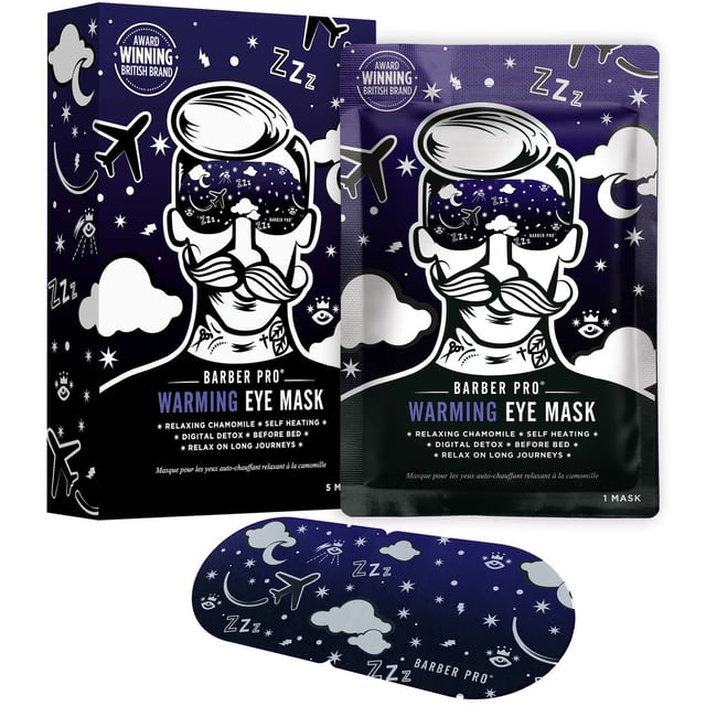 Are you struggling with tired or strained eyes? Discover the soothing relief of BARBER PRO Warming Eye Masks. These innovative self-heating masks gently warm the eye area, promoting relaxation and helping you unwind. Perfect for use during travel, before sleep, or as part of your digital detox, each mask offers a 20-minute treatment designed to rejuvenate your eyes after long hours of screen time. Simply place the mask over your eyes, secure it with the comfortable ear loops, and enjoy a moment of tranquility. Each box contains 5 individually wrapped masks for your convenience.