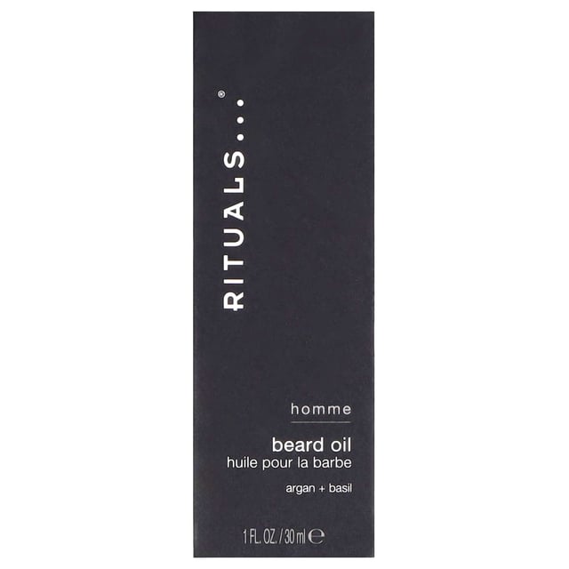 Transform your grooming routine with Rituals Homme Beard Oil, designed specifically for men who want to nourish and tame their beards. Infused with luxurious argan oil sourced from ancient trees in Morocco, this enriching oil provides exceptional hydration and conditioning, leaving your beard smooth, healthy, and easy to manage. Perfect for achieving a well-groomed appearance, this vegan-friendly beard oil is a must-have for any man's grooming kit. Simply apply 2-3 pumps into your hands and massage into your beard for best results, morning and evening, or as needed.
