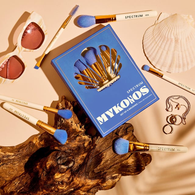 Discover the elegance of travel with the Spectrum Mykonos 6 Piece Makeup Brush Set. This beautifully curated collection includes six essential brushes for face and eyes, designed for on-the-go beauty enthusiasts. Perfectly compact, these brushes fit effortlessly into your carry-on, making them ideal for jet-setting or simply as a reminder of your favorite glamorous destinations. Elevate your makeup routine with this stylish and practical brush set, perfect for women who love to travel in style.