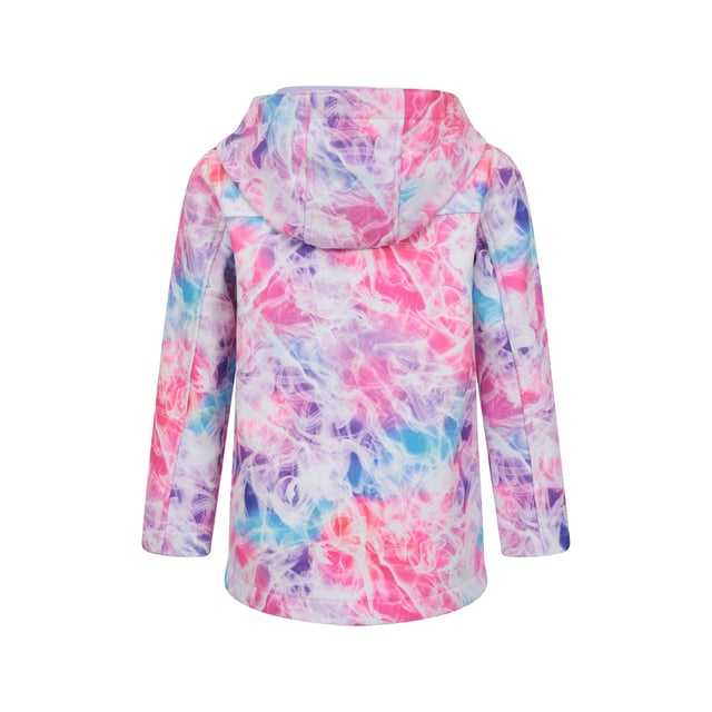 Material: Elastane, Polyester. Fabric: Bonded Fleece, Softshell. Lining: Fleece. Design: Logo, Patterned, Printed. Fabric Technology: Breathable, DWR Finish, Lightweight, Showerproof, Wind Resistant. Chin Guard, Pocket Lining. Neckline: Hooded. Sleeve-Type: Long-Sleeved. Pockets: 2 Side Pockets. Fastening: Full Zip. 3-4 Years: 22.5 in. 5-6 Years: 24 in. 7-8 Years: 26 in. 9-10 Years: 28.5 in. 11-12 Years: 30.5 in. 13 Years: 33 in.