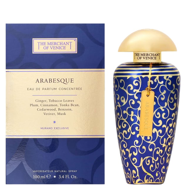 Discover the enchanting The Merchant of Venice Arabesque Eau de Parfum Spray, a luxurious fragrance that transports you to distant lands filled with exotic spices and rich woods. The captivating scent opens with warming ginger, luscious plums, and smoky tobacco, creating an irresistible allure. The heart reveals a blend of aromatic cinnamon, softened by creamy tonka bean and cedar notes. Finally, the base features a harmonious combination of resinous benzoin, musk, and earthy vetiver, leaving a memorable trail. Perfect for the modern woman seeking elegance and sophistication.