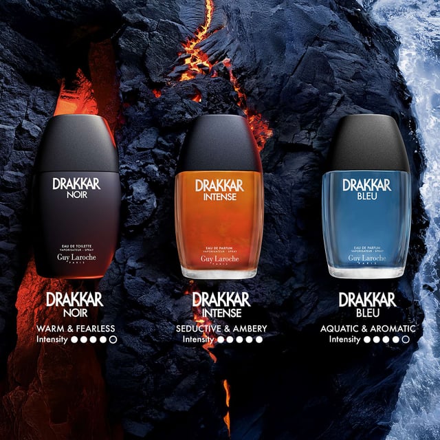 Experience the essence of the ocean with Guy Laroche Drakkar Bleu Eau de Parfum Spray. This powerful fragrance captures the raw energy of crashing waves, creating an invigorating scent that lasts all day. The top notes of fresh bergamot and cool mint combine with crisp apple, leading into a herbaceous heart enriched by woody patchouli and modern moss. Drakkar Bleu is designed for the modern man, embodying strength, resilience, and unwavering determination. Perfect for daily wear or special occasions, this 100ml fragrance is a must-have in your grooming collection.