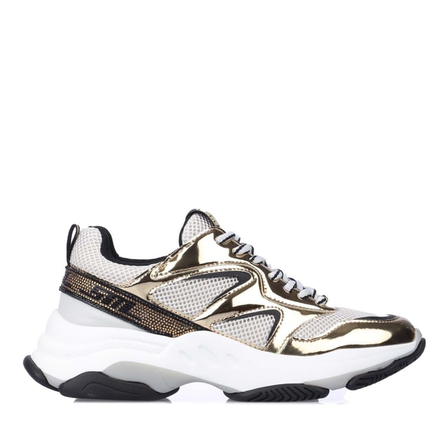 Fabric & man-made upper.Lace up fastening.Pull tab on tongue  pull tab on heel.Platform toe.Chunky sole.Rubber sole.