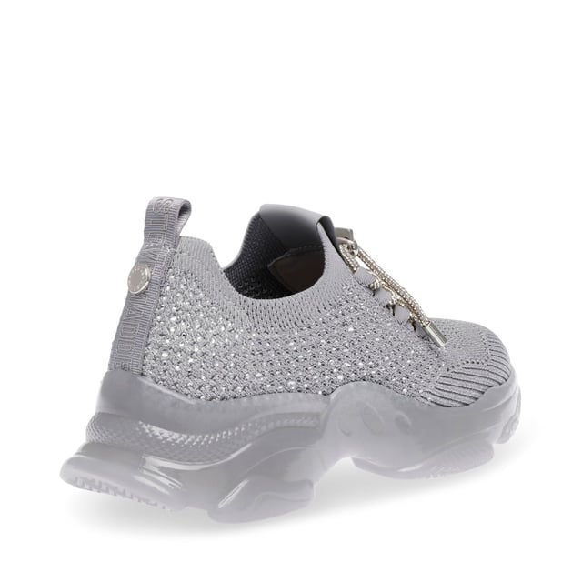 Knitted fabric upper.Lace up fastening.Sparkly diamantes.Sculpted rubber outsole.