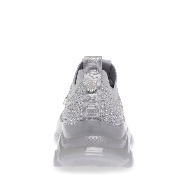 Knitted fabric upper.Lace up fastening.Sparkly diamantes.Sculpted rubber outsole.