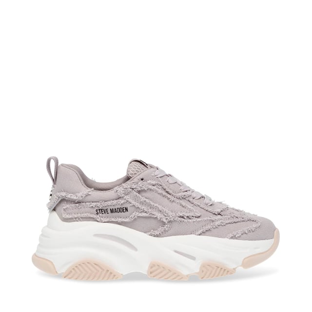 Synthetic upper.Lace up fastening.Mid-cut design.Diamante embellishments.Logo print to side.Raw-cut trims.Textured grip tread.Chunky sole.