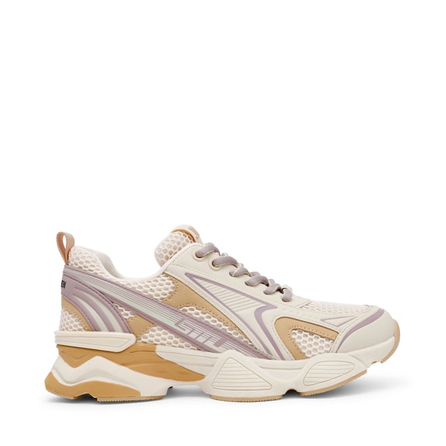 Synthetic upper.Lace up fastening.Sporty style with plain pattern.Rubber sole.