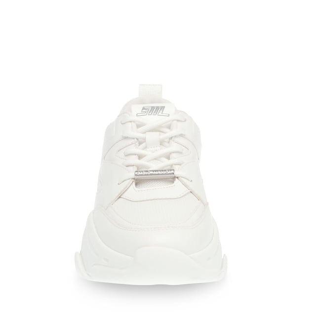 Reinforced mesh upper.Lace up fastening.Extra-chunky treaded platform sole with a subtle metallic design.