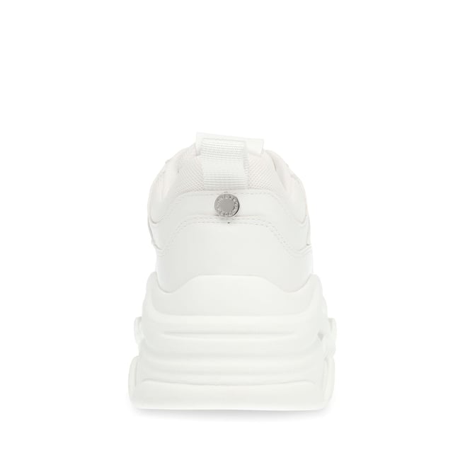 Reinforced mesh upper.Lace up fastening.Extra-chunky treaded platform sole with a subtle metallic design.