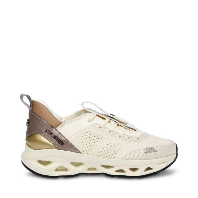 Textile upper.Lace-up fastening with press-stud lace guard.Flat heel.Micro-mesh platform.Grippy rubber outsole.