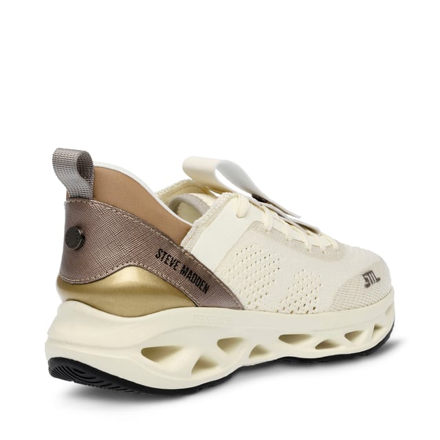 Textile upper.Lace-up fastening with press-stud lace guard.Flat heel.Micro-mesh platform.Grippy rubber outsole.