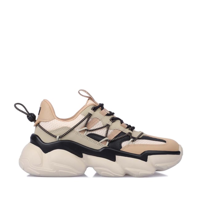 Synthetic upper.Lace closure.Heel pull tab.Sculpted platform outsole.