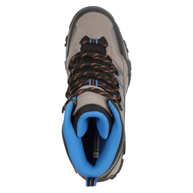 Upper: Ripstop, Suede, Water Resistant, Waterproof. Lining: Mesh. Insole: Cushioned, EVA. Midsole: Cushioned, Flexible, Foam, Lightweight, Phylon. Outsole: High Traction, Synthetic. Fabric Technology: Durable. Padded Collar, Padded Tongue, Pull Tab. Flat. Cut: Ankle. Design: Contrast, Logo. Toe Style: Round. Sole Features: Extra Stability. Heavy Duty. Fastening: Lace Up.
