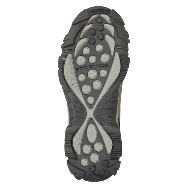Upper: Ripstop, Suede, Water Resistant, Waterproof. Lining: Mesh. Insole: Cushioned, EVA. Midsole: Cushioned, Flexible, Foam, Lightweight, Phylon. Outsole: High Traction, Synthetic. Fabric Technology: Durable. Padded Collar, Padded Tongue, Pull Tab. Flat. Cut: Ankle. Design: Contrast, Logo. Toe Style: Round. Sole Features: Extra Stability. Heavy Duty. Fastening: Lace Up.