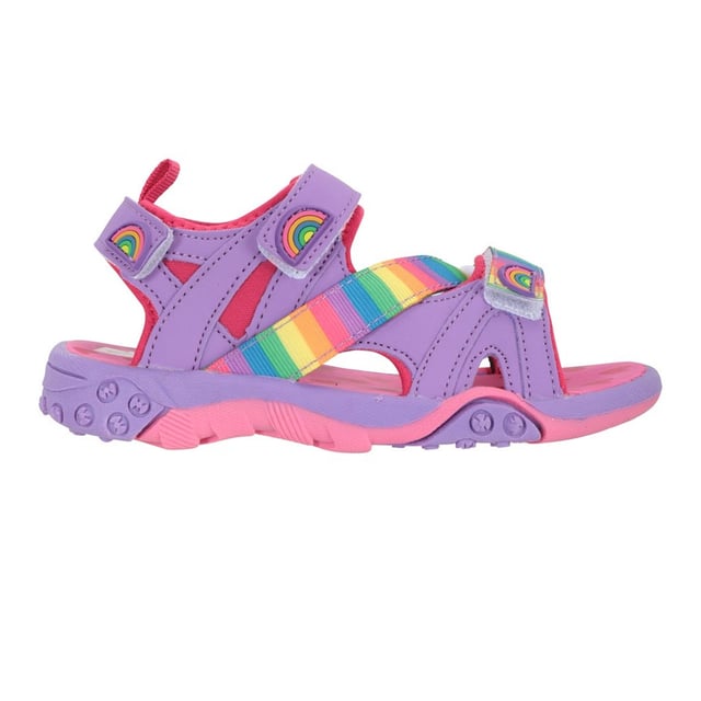 Lining: Neoprene. Insole: Cushioned, Phylon. Fabric Technology: Flexible. Pull Tab, Removable Heel Strap. Flat Heel. Design: Hearts, Rainbow. Toe Style: Open. Fastening: Touch Fastening.