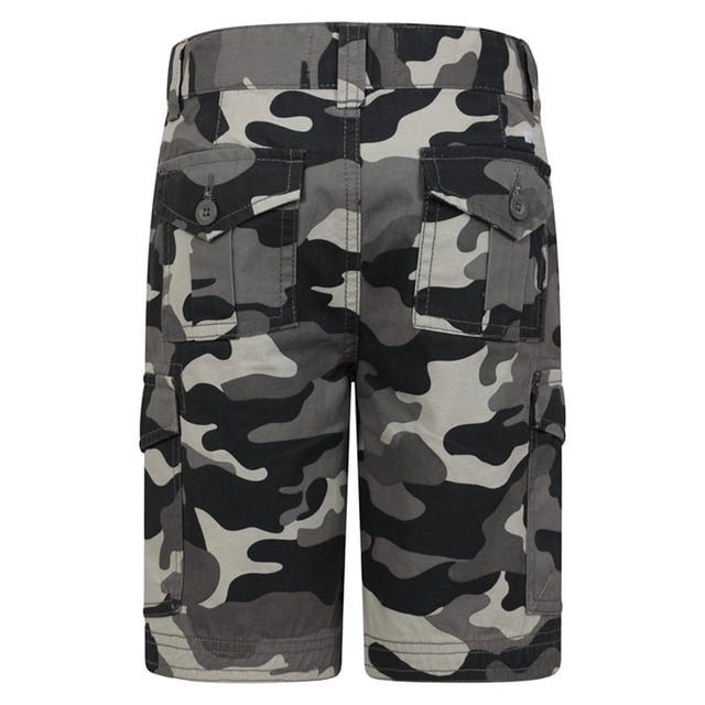 100% Cotton. Design: Camo, Logo. Pockets: 2 Side Pockets, 2 Thigh Pockets, 2 Back Pockets. Belt Loops, Bulk Free. Fabric Technology: Durable, Fade Resistant, Lightweight, Shrink Resistant.