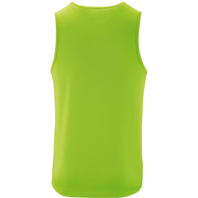 100% Polyester. Stof: structuur. Ontwerp: Eenvoudig. Hals: Ronde Hals. Mouwtype: Mouwloos. Stoftechnologie: Ademend. Gebonden armsgaten, gebonden halslijn, afscheurbaar label, tweelingnaaldzoom. 140gsm. Duurzaamheid: ACCORD, Amfori, BSCI, Fair Wear Approved, Oeko-Tex Standard 100 Certified, PETA-Approved Vegan, REACH, Sustainable Apparel Coalition.. Geschikt voor: Sublimatie. S: 38 in. M: 40 in. L: 42 in. XL: 44 in. XXL: 47 in. 3XL: 49 in.
