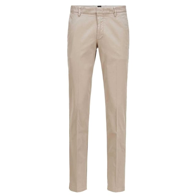 98% Baumwolle, 2% Elastan. Gewebe: Stretch, Twill. Design: Unifarben. Haken und Ösen, Hosenschlitz mit Reißverschluss. Gürtelschlaufen. Nachhaltigkeit: Aus verantwortungsbewusst bewirtschafteten Quellen.
