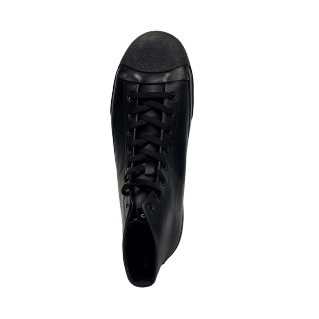 Hugo - Herren High Top Turnschuhe "Dyer", Leder (Schwarz) Marke: Hugo. Obermaterial: Leder. Einlegesohle: Synthetischer Stoff. Laufsohle: Vulkanisierter Gummi. Ösen: 8. Absatz: Flach. Hoch geschnitten. Design: Logo, Unifarben. Zehenstil: Rund. Zum Schnüren.