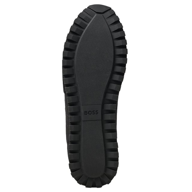 Boss - Herren Schuhe "Parkour", Leder (Schwarz) Marke: Boss. Obermaterial: Leder, Netzmaterial, Nylon, Wildleder. Mittelsohle: gepolstert. Laufsohle: langlebig, EVA (Ethyl-Vinylacetat), Gummi, Traktionsgriff. Ösen: 6. Flexibel, Leicht, Gefütterte Ferse, Tonale Schnürsenkel. Absatz: Flach. niedrig geschnitten. Design: Logo. Zehenstil: Rund. Zum Schnüren.