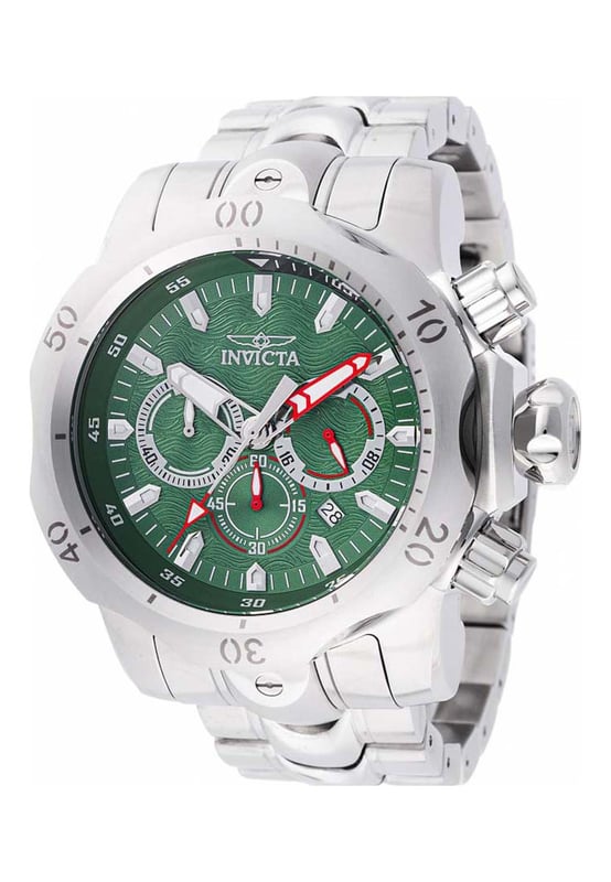 Practical, hardwearing and reliable watches from Invicta. This Mens Venom Watch IN-47909 has all the Invicta traits, a sublime meticulously crafted timepiece for all occasions. And like all watches from us, you can buy with complete confidence knowing we are official Invicta dealers so your Mens Venom Watch IN-47909 will arrive with a full manufacturer backed warranty and all documents.  Dimensions (cm): 15x12x16