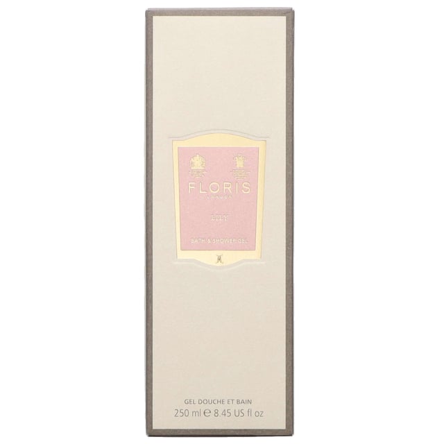 Experience the refreshing and romantic essence of Floris London Lily Bath & Shower Gel. This luxurious gel envelops your skin in a delicate floral fragrance, combining notes of white tea and aquatic dew at the top, with a heart of lily-of-the-valley, Bulgarian rose, and ylang ylang. The scent is grounded by a comforting base of cedar and musk, creating a perfectly balanced aroma. Ideal for women seeking a rejuvenating bath experience, this 250ml shower gel is a must-have addition to your bath and body routine.