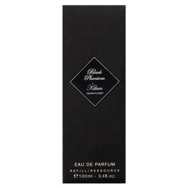 Discover the enigmatic essence of Kilian Black Phantom "Memento Mori" Eau de Parfum Refill Spray. This captivating fragrance features a harmonious blend of ethereal amber notes, warm spices, and a delightful sweetness. Indulge in the rich accords of vanilla, dark chocolate, and rum, beautifully complemented by hints of caramel and coffee. The subtle touch of sugar, along with sandalwood, heliotrope, and almond, adds a savory richness to this alluring scent. Perfect for those who appreciate the darker side of fragrance. This is a refillable option, ensuring your favorite scent lasts.