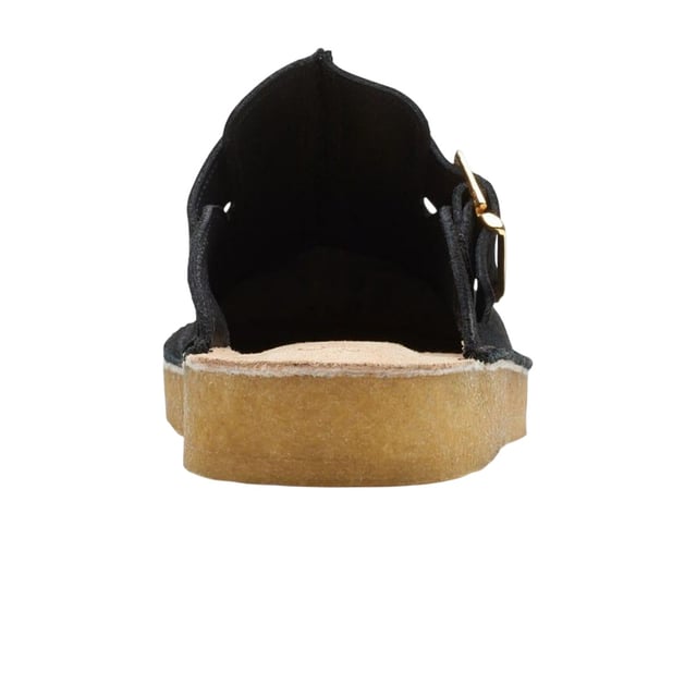 Marke: Clarks. Obermaterial: Wildleder. Laufsohle: Krepp, Gummi. mit Schnalle. Absatz: Flach. 25 mm. Design: Geprägt, Logo, Genäht. Zehenstil: Rund. Zum Anschlüpfen.