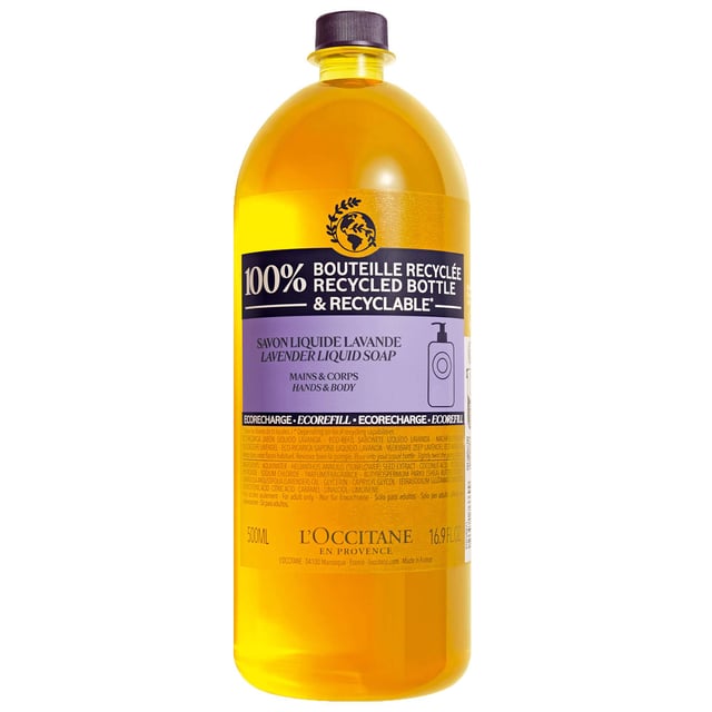 Discover the L'OCCITANE Eco Refill Shea Lavender Liquid Soap, a perfect blend of luxury and sustainability. This 500ml refill is specially formulated with nourishing Shea Butter and calming aloe-vera extract, making it ideal for all skin types, including dry and sensitive skin. Enjoy the soothing lavender fragrance while caring for your skin and the environment. This eco-friendly solution not only keeps your skin beautifully clean but also helps reduce waste. Elevate your bath and body routine with this gentle, detergent-free cleanser.