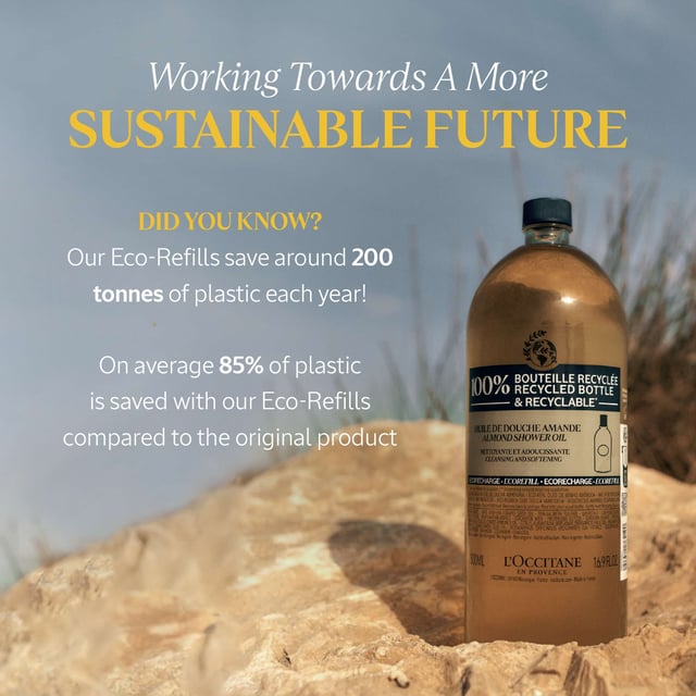 Discover the L'OCCITANE Eco Refill Shea Lavender Liquid Soap, a perfect blend of luxury and sustainability. This 500ml refill is specially formulated with nourishing Shea Butter and calming aloe-vera extract, making it ideal for all skin types, including dry and sensitive skin. Enjoy the soothing lavender fragrance while caring for your skin and the environment. This eco-friendly solution not only keeps your skin beautifully clean but also helps reduce waste. Elevate your bath and body routine with this gentle, detergent-free cleanser.