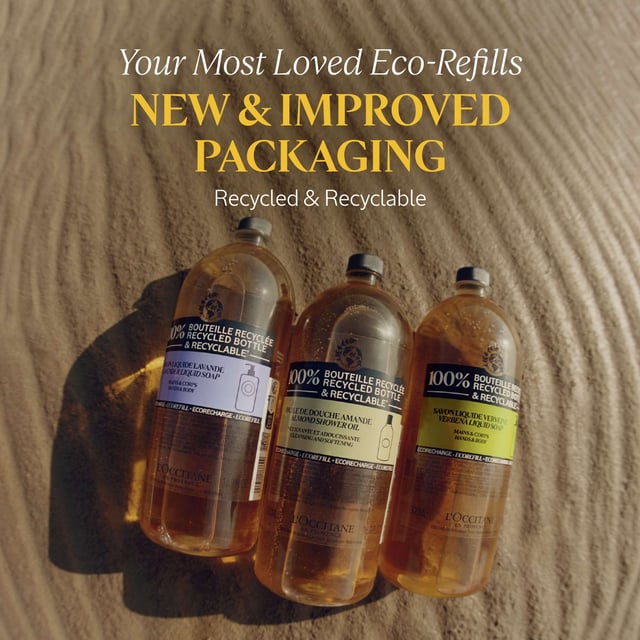 Discover the L'OCCITANE Eco Refill Shea Lavender Liquid Soap, a perfect blend of luxury and sustainability. This 500ml refill is specially formulated with nourishing Shea Butter and calming aloe-vera extract, making it ideal for all skin types, including dry and sensitive skin. Enjoy the soothing lavender fragrance while caring for your skin and the environment. This eco-friendly solution not only keeps your skin beautifully clean but also helps reduce waste. Elevate your bath and body routine with this gentle, detergent-free cleanser.