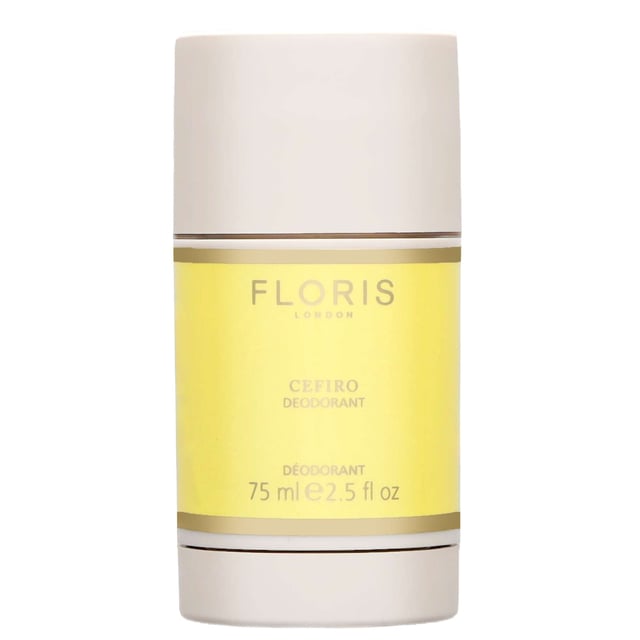Floris London Cefiro Unisex Deodorant Stick - Long Lasting Fragrance 75ml Experience the refreshing scent of the Floris London Cefiro Deodorant Stick, designed for all genders. This long-lasting deodorant stick is infused with the invigorating aroma of Cefiro, featuring zesty notes of lemon and lime, complemented by warm hints of cardamom and nutmeg. The result is a unique blend that offers a fresh yet woody fragrance. Perfect for daily use, this deodorant ensures you stay fresh and confident throughout the day. Key fragrance notes include lemon, lime, bergamot, mandarin, cardamom, nutmeg, and jasmine.