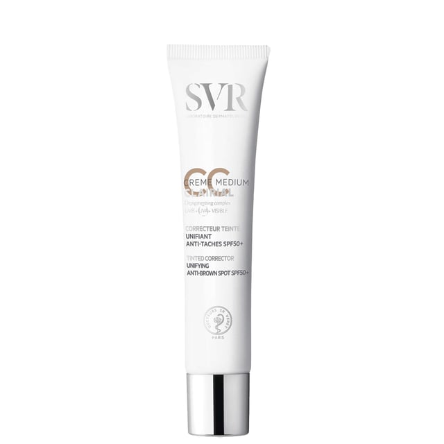 SVR Clairial CC Cream SPF50+ for Hyperpigmentation - 40ml Discover the power of flawless skin with SVR Clairial CC Hyperpigmentation Cream SPF50+. This advanced 3-in-1 formula not only corrects dark spots and hyperpigmentation but also provides high-level SPF50+ protection against harmful UVA, UVB, and visible light. Available in a versatile medium shade, it instantly unifies your complexion for a radiant look. Ideal for daily use, this unisex cream is perfect for anyone seeking a smoother, more even skin tone while staying protected from the sun. Apply generously to your face and neck each morning for best results.