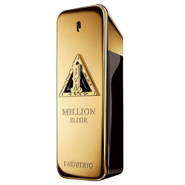 Experience the ultimate in luxury with Rabanne 1 Million Elixir Parfum Intense for men. This captivating fragrance combines rich notes of tonka bean, patchouli, and vanilla for a warm, woody amber finish. A masterful blend of hand-harvested Turkish Damascena rose, osmanthus, and wild tonka bean creates an unforgettable scent profile. Housed in a bold and sophisticated gold bar bottle, this 200ml fragrance is a true statement piece. Perfect for the modern man who values quality and intensity. Elevate your fragrance collection with this exquisite aftershave.