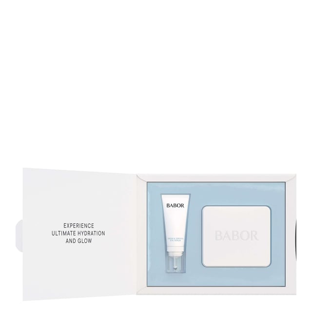 Revitalize your eyes with the BABOR Skinovage Instant Fresh & Smooth Eye Serum and Patches set. This duo features a 15ml eye serum that delivers intense moisture for refreshed and smooth skin. The reusable silicone eye patches enhance the serum's effects by providing an occlusive layer for added hydration. With soothing aloe vera and plumping hyaluronic acid, this treatment is ideal for women seeking a youthful glow. Experience the firming effect and elevate your skincare routine!
