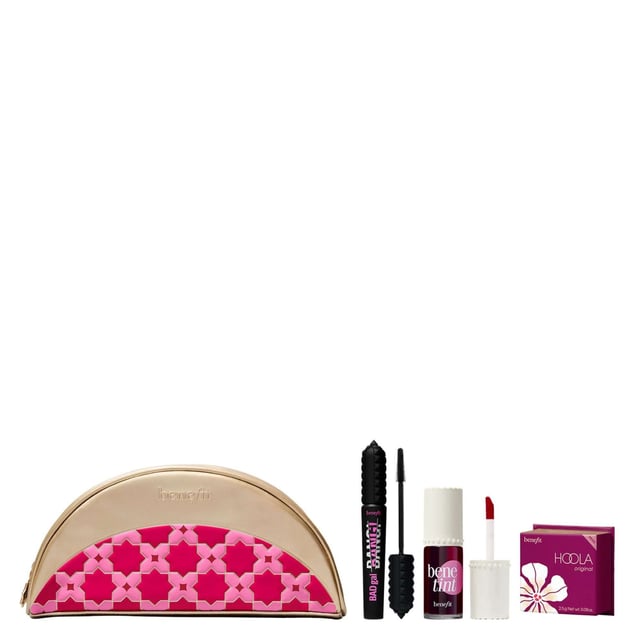 Illuminate your beauty routine with the Benefit Once Upon a Beauty Moon Gift Set, perfectly curated for women who adore makeup. This enchanting set features three bestsellers: the BADgal BANG! Volumizing Mascara for intense lashes, the iconic Benetint for a natural flush on lips and cheeks, and a mini Hoola bronzer for a sun-kissed glow. All these treasures come in a delightful crescent-shaped makeup bag, making it the ultimate gift for any beauty enthusiast. Treat yourself or a loved one to this luxurious set today!