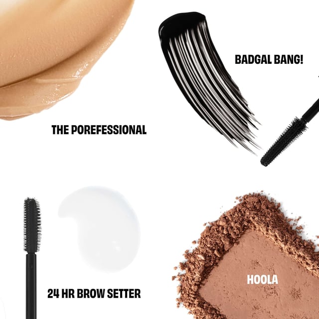 Discover the Benefit A-List Full Glam Gift Set, your go-to collection for a stunning red-carpet look at home. This fabulous set includes mini versions of BADgal BANG! Mascara, 24-HR Brow Setter, Hoola Matte Bronzer, and the iconic POREfessional Primer. Elevate your beauty routine with this all-in-one kit designed for effortless glam. Perfect for women seeking a flawless finish, this set ensures you look and feel like a superstar. Indulge in a sample of The POREfessional Deep Retreat for a skin treat after your glam session.