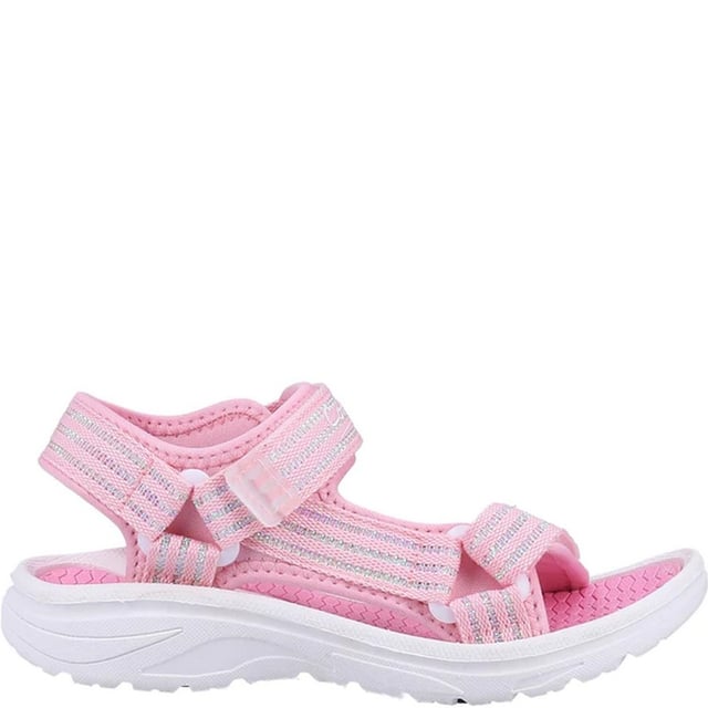 Upper: Neoprene, PU (Polyurethane), Recycled Materials. Outsole: Traction Grip. 360 Degree Comfort, Lightweight, Triple Strap. Flat. Design: Contrast, Logo. Toe Style: Open. Fastening: Touch Fastening.
