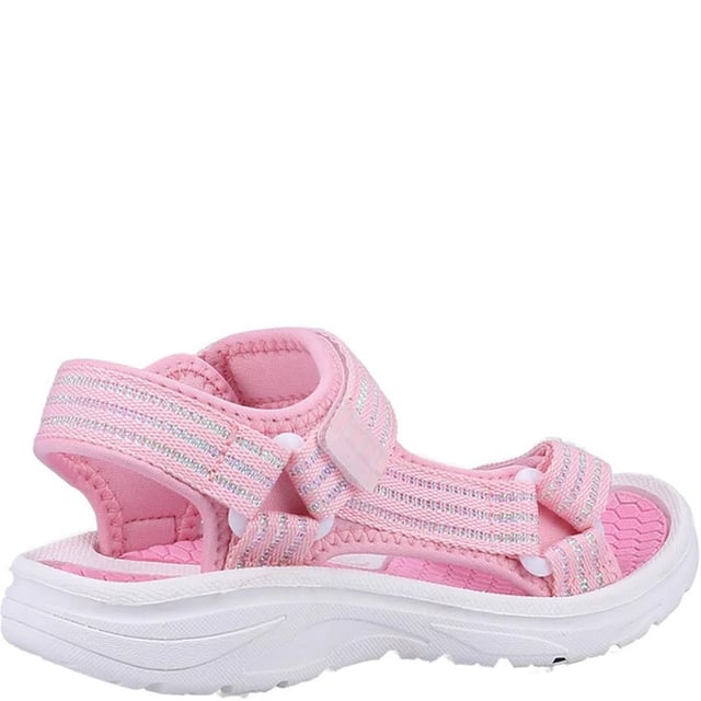 Upper: Neoprene, PU (Polyurethane), Recycled Materials. Outsole: Traction Grip. 360 Degree Comfort, Lightweight, Triple Strap. Flat. Design: Contrast, Logo. Toe Style: Open. Fastening: Touch Fastening.