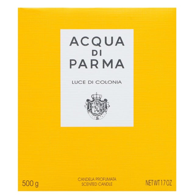 Experience the enchanting Luce Di Colonia Candle from Acqua Di Parma, a luxurious 500g candle that infuses your space with a radiant citrus fragrance. Inspired by the iconic Colonia scent, it features refreshing notes of orange, lemon, petitgrain, and neroli, harmonized with earthy vetiver and patchouli. This beautifully crafted candle offers an impressive burn time of up to 70 hours, making it perfect for creating a warm and inviting atmosphere in any room. Elevate your home with this exquisite fragrance that delights the senses.
