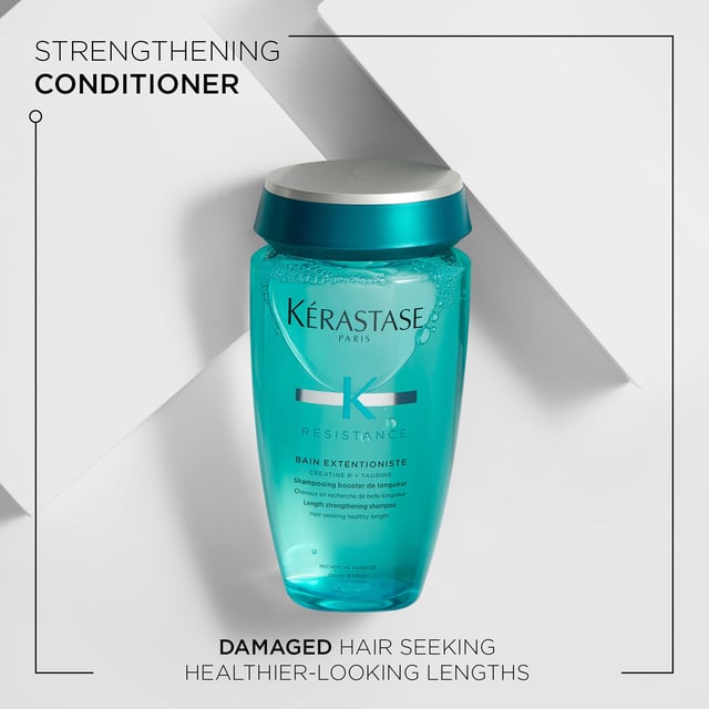 Transform your hair with Kérastase Resistance Bain Extentioniste, a premium strengthening shampoo designed for women seeking healthy hair growth. This innovative formula fortifies and strengthens each strand, reducing breakage and promoting longer, healthier hair. To use, simply apply to wet hair, massage gently, and rinse thoroughly. Kérastase is dedicated to sustainable beauty, utilizing less virgin plastic and creating eco-friendly packaging. Since 2019, their factory in Spain has achieved carbon neutrality, ensuring you care for your hair while caring for the planet.