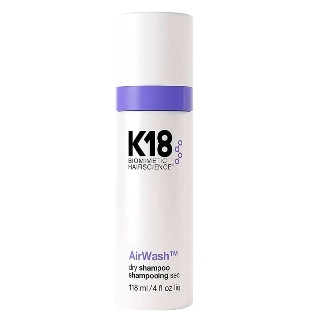 Revitalize your hair with K18 Biomimetic Hairscience AirWash Dry Shampoo, a 118ml miracle for busy women. This innovative dry shampoo refreshes hair in seconds, eliminating odors instead of masking them. Utilizing advanced biotech smart-release technology, it features translucent microbeads that absorb excess oil without leaving a powdery residue. Your hair will feel clean, soft, and balanced for days. Perfect for on-the-go styling, cruelty-free, and vegan-friendly, this dry shampoo is an essential addition to your hair care routine.