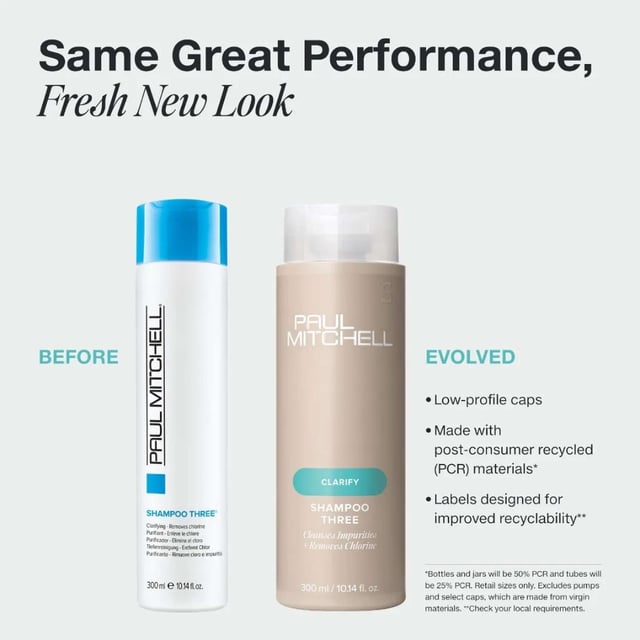 Revitalize your hair with Paul Mitchell Clarifying Shampoo Three! This powerful formula effectively removes chlorine, impurities, and dulling buildup, leaving your hair feeling fresh and strong. Ideal for swimmers, it helps prevent that unwanted "chlorine green" effect. Perfect for daily use on non-colour-treated hair, this vegan and paraben-free shampoo ensures a deep clean without harsh chemicals. Experience the difference with every wash and enjoy vibrant, healthy-looking hair. Suitable for women who want to maintain beautiful, clean locks.