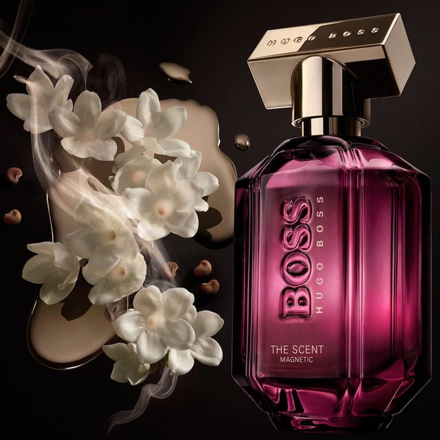 Unleash your allure with HUGO BOSS The Scent Magnetic Eau de Parfum for Women. This captivating fragrance features an intensified blend of seductive notes, with dark Osmanthus flower igniting passion. The heart reveals velvety ambrette seeds, drawing you into a magnetic embrace, while pure white musk elevates the scent to extraordinary heights. Encased in a stunning diamond-shaped bottle with a deep purple hue and luxurious gold cap, this long-lasting perfume is ideal for women seeking to leave a lasting impression. Experience the essence of seduction.
