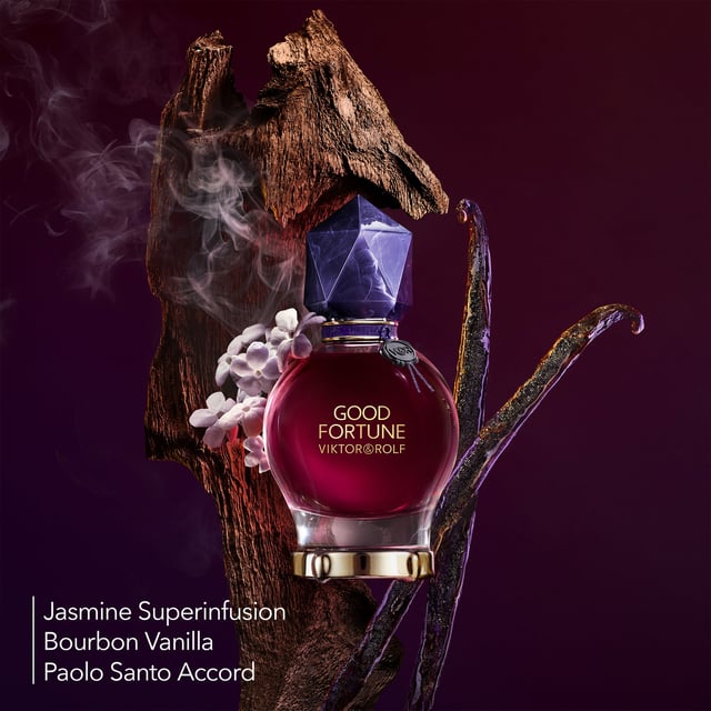 Discover the enchanting allure of Viktor&Rolf Good Fortune Elixir Intense Eau de Parfum Spray for Women. This luxurious fragrance is a celebration of positivity and self-empowerment, designed to inspire you to shape your own destiny. The captivating scent opens with a mystical incense note, leading to a heart of exquisite Jasmine Super, known for its velvety solar qualities. The base reveals a rich blend of Palo Santo, Bourbon Vanilla, and Caledonian Sandalwood, creating an addictive and sensual aroma. Embrace your inner strength with this vegan fragrance, free from animal-derived ingredients.