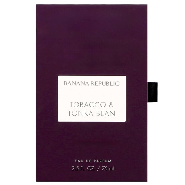 Banana Republic Icon Collection Tobacco & Tonka Bean Eau de Parfum - Unisex Fragrance - 75ml Discover the captivating allure of Banana Republic's Icon Collection Tobacco & Tonka Bean Eau de Parfum Spray. This unisex fragrance harmoniously blends the intense, smoky notes of tobacco with the sweet warmth of tonka bean. Experience the enticing top notes of Anjou pear and Mirabelle plum that offer a juicy freshness, while the heart reveals a smoky essence enriched with coconut. The base notes create a luxurious finish with a charming duet of vanilla bean and tonka bean, making it the perfect scent for any occasion. Enjoy this 75ml bottle of pure elegance.