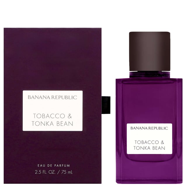 Banana Republic Icon Collection Tobacco & Tonka Bean Eau de Parfum - Unisex Fragrance - 75ml Discover the captivating allure of Banana Republic's Icon Collection Tobacco & Tonka Bean Eau de Parfum Spray. This unisex fragrance harmoniously blends the intense, smoky notes of tobacco with the sweet warmth of tonka bean. Experience the enticing top notes of Anjou pear and Mirabelle plum that offer a juicy freshness, while the heart reveals a smoky essence enriched with coconut. The base notes create a luxurious finish with a charming duet of vanilla bean and tonka bean, making it the perfect scent for any occasion. Enjoy this 75ml bottle of pure elegance.