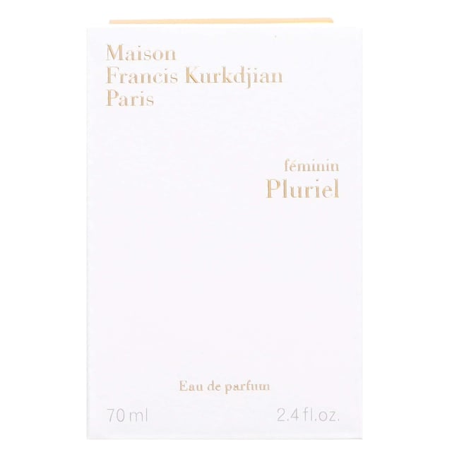 Experience the essence of femininity with Maison Francis Kurkdjian's Féminin Pluriel Eau de Parfum. This exquisite fragrance features a luxurious floral bouquet, harmoniously blending the scents of iris, jasmine, rose, and orange blossom. Perfectly crafted for the modern woman, this 70ml spray is a celebration of elegance and sophistication. Ideal for any occasion, let this enchanting scent elevate your presence and leave a lasting impression. Discover the allure of Féminin Pluriel and embrace your femininity.